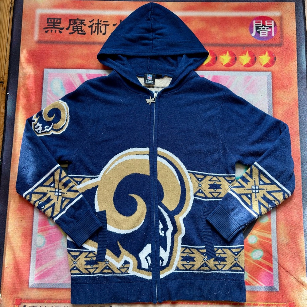 NFL Team Apparel X Klew St. Louis Rams Knit Zip-Up Hoodie